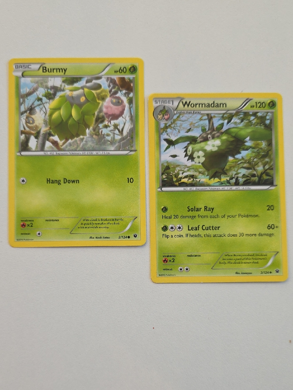 Pokemon Burmy And Wormadam Card